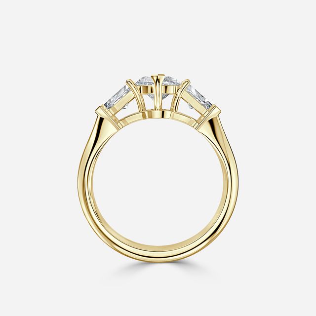 Winston Yellow Gold Trilogy Engagement Ring