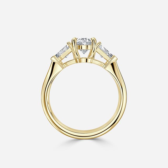 Winston Yellow Gold Trilogy Engagement Ring