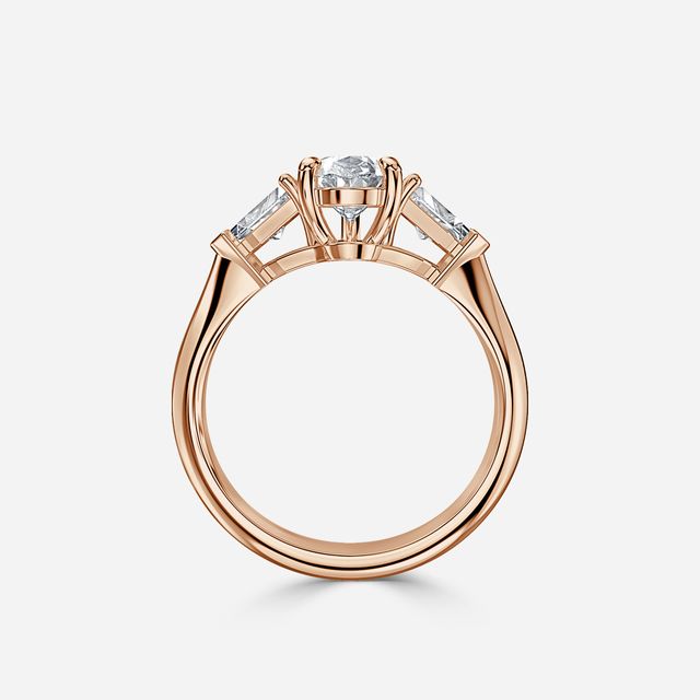 Winston Rose Gold Trilogy Engagement Ring