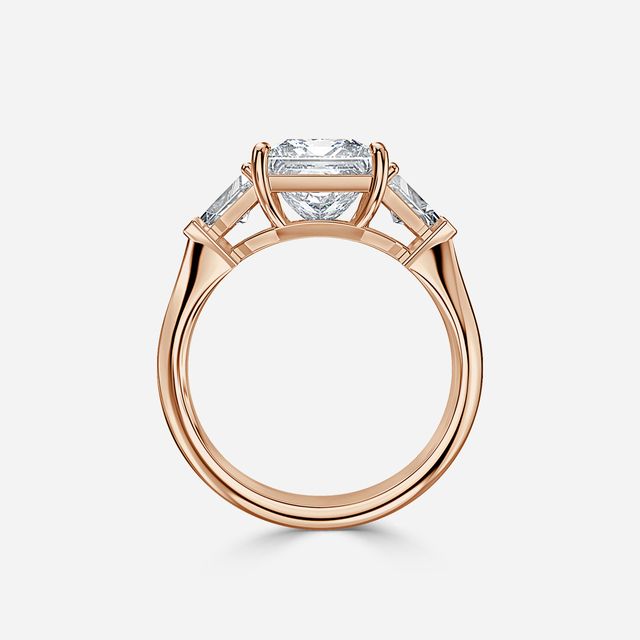 Winston Rose Gold Trilogy Engagement Ring