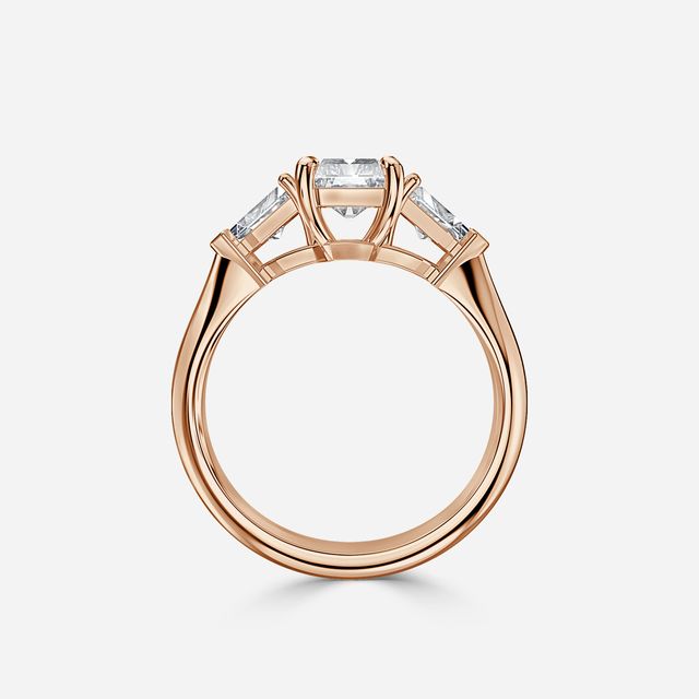 Winston Rose Gold Trilogy Engagement Ring