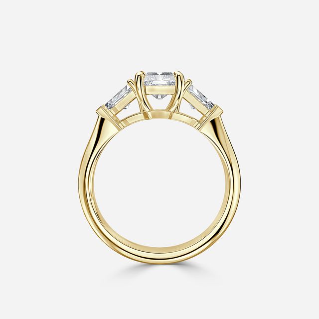Winston Yellow Gold Trilogy Engagement Ring