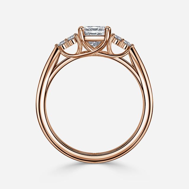 Isabella Rose Gold Flower Engagement Ring