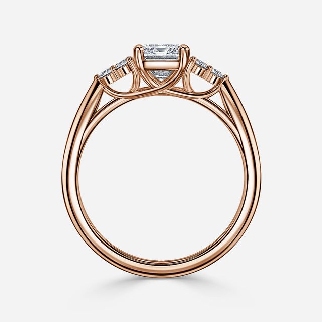 Isabella Rose Gold Flower Engagement Ring