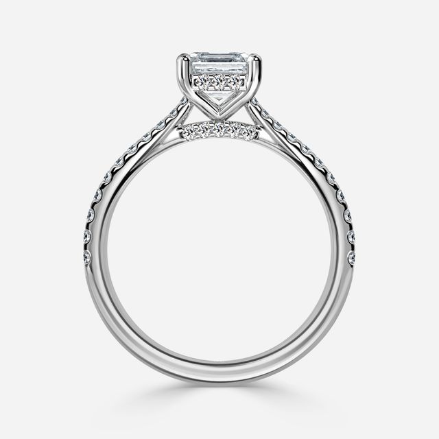 Juliette Platinum Hidden Halo Engagement Ring