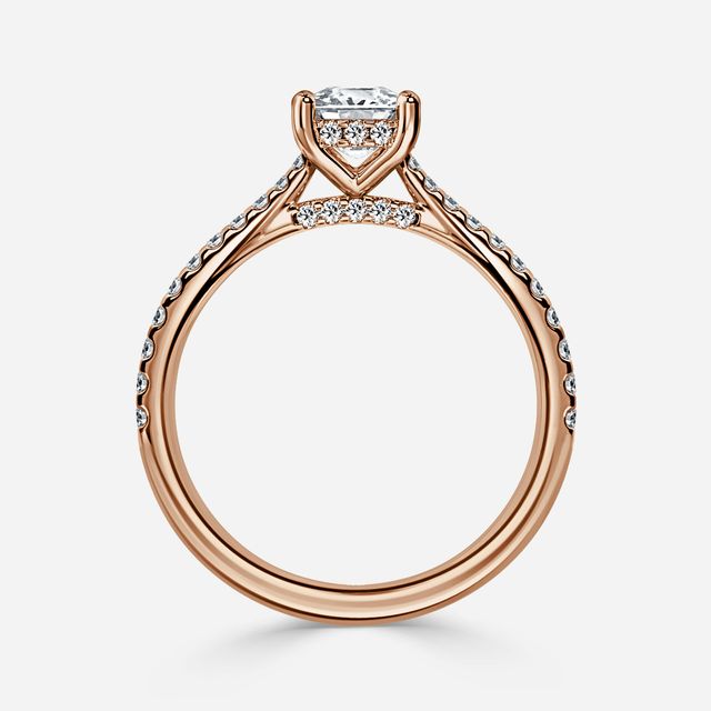 Juliette Rose Gold Hidden Halo Engagement Ring