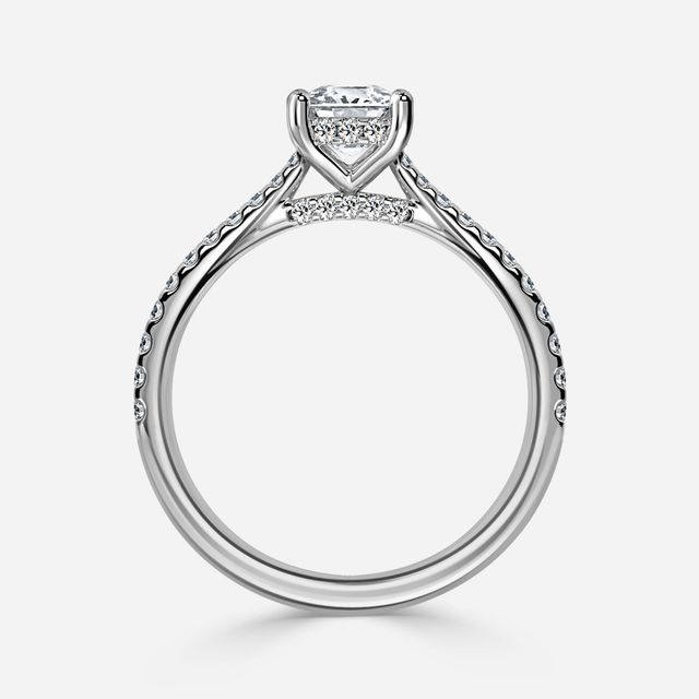Juliette Platinum Hidden Halo Engagement Ring
