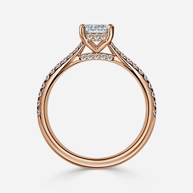 Juliette Pavé Rose Gold Engagement Ring