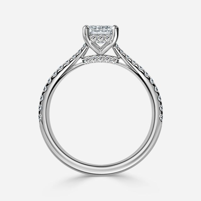 Juliette Platinum Hidden Halo Engagement Ring