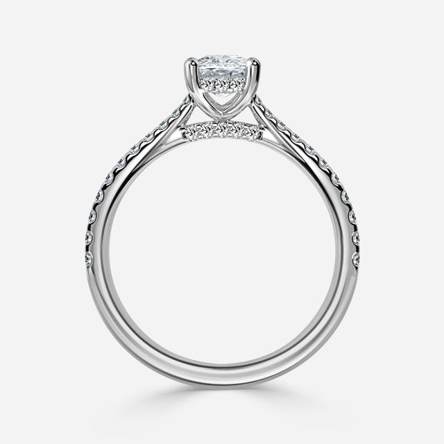 Juliette Platinum Hidden Halo Engagement Ring