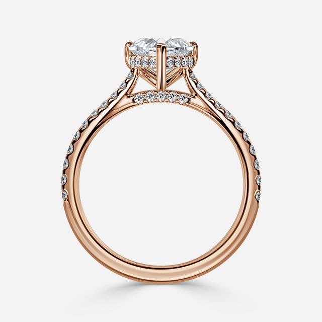 Juliette Rose Gold Hidden Halo Engagement Ring
