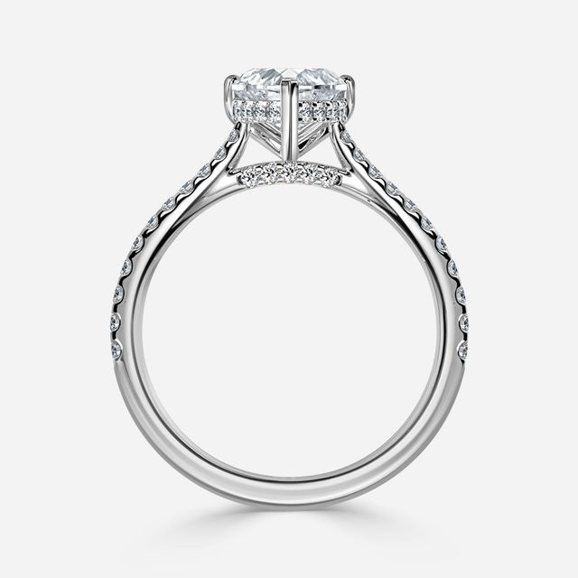 Juliette White Gold Hidden Halo Engagement Ring
