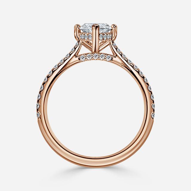 Juliette Rose Gold Hidden Halo Engagement Ring