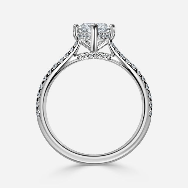 Juliette Platinum Hidden Halo Engagement Ring