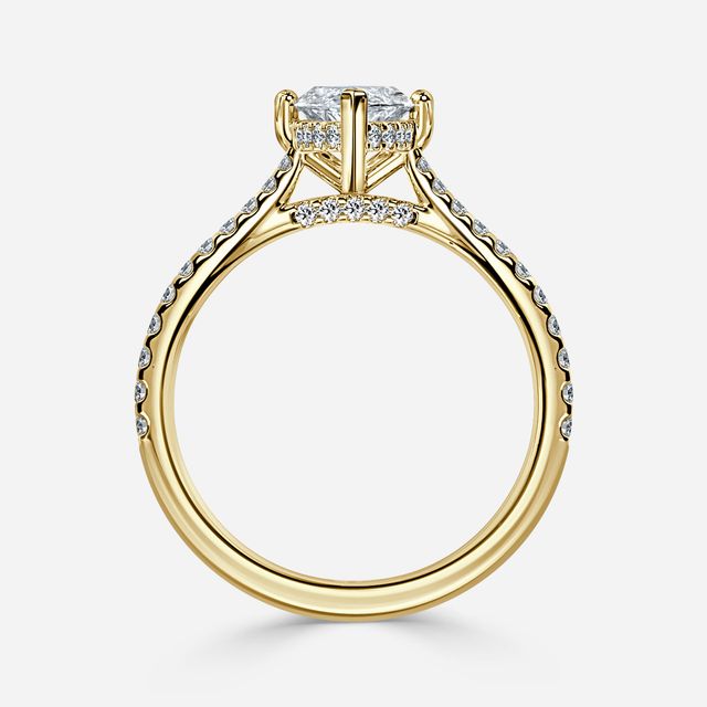 Juliette Yellow Gold Hidden Halo Engagement Ring