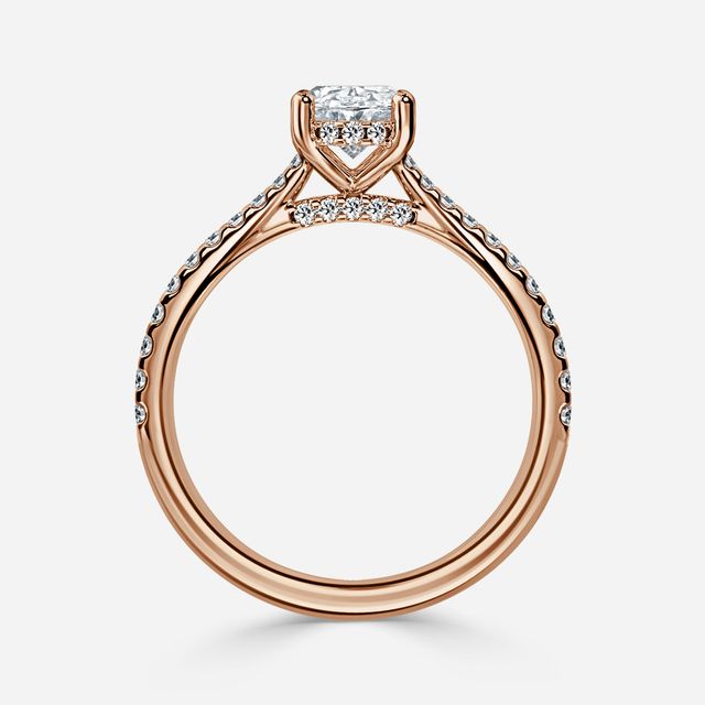 Juliette Rose Gold Hidden Halo Engagement Ring