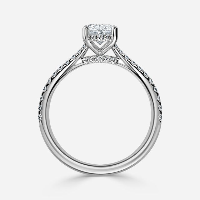 Juliette Platinum Hidden Halo Engagement Ring