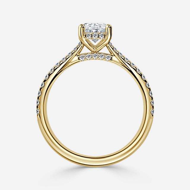 Juliette Yellow Gold Hidden Halo Engagement Ring
