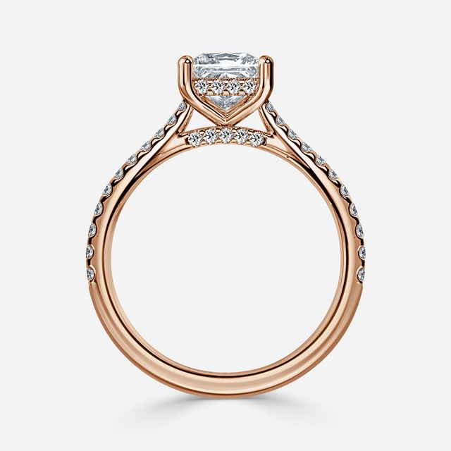 Juliette Pavé Rose Gold Engagement Ring