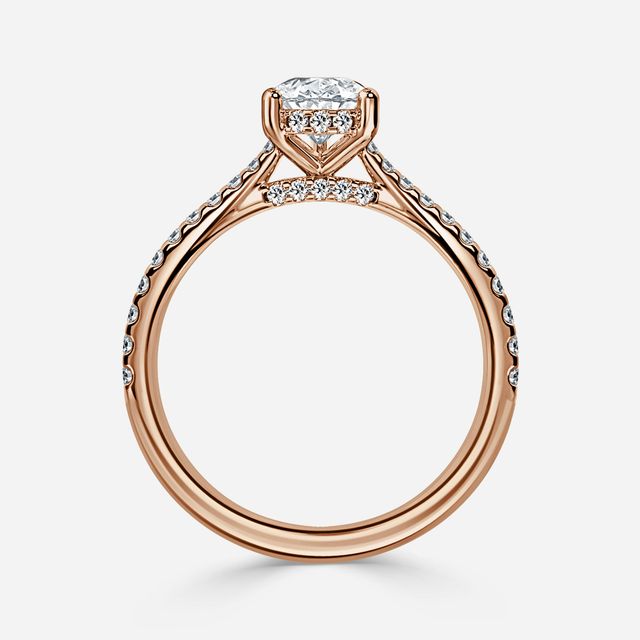 Juliette Rose Gold Hidden Halo Engagement Ring