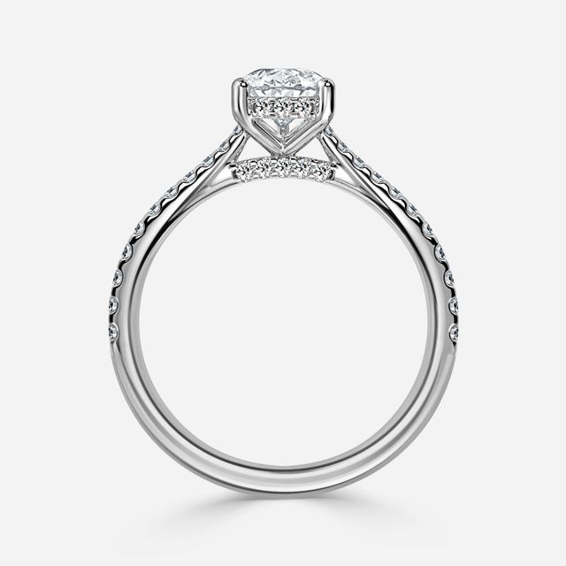 Juliette Platinum Hidden Halo Engagement Ring