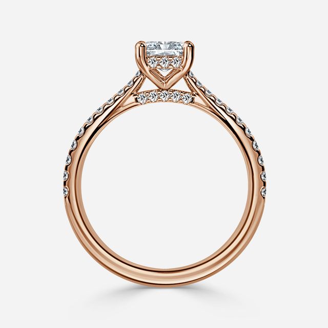 Juliette Pavé Rose Gold Engagement Ring