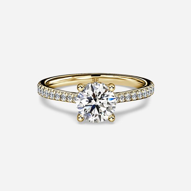 Juliette Pavé Yellow Gold Engagement Ring