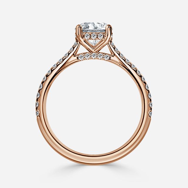 Juliette Rose Gold Hidden Halo Engagement Ring