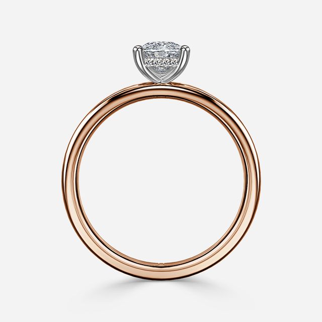 Kate Two Tone Rose Gold Gold Engagement Ring