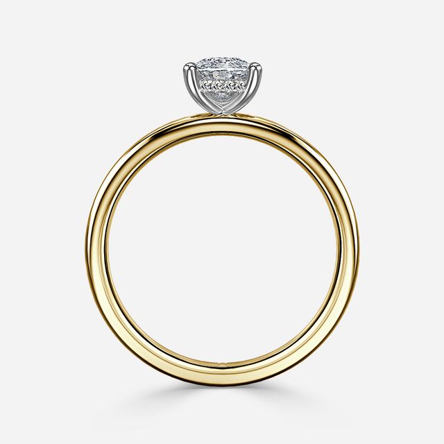 Kate Two Tone Yellow Gold Engagement Ring