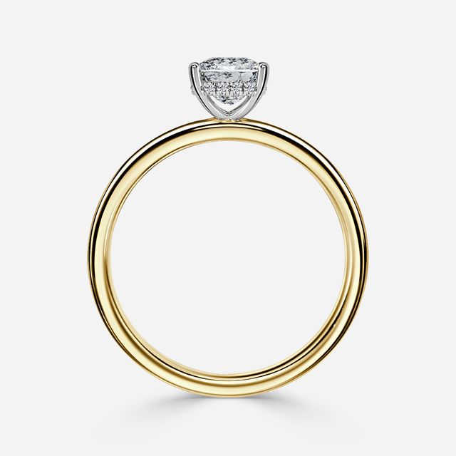 Kate Two Tone Yellow Gold Engagement Ring