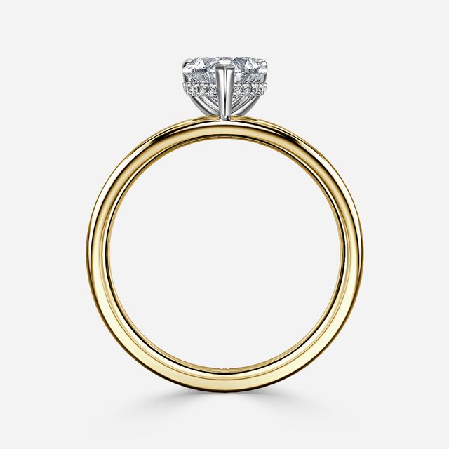 Kate Two Tone Yellow Gold Engagement Ring