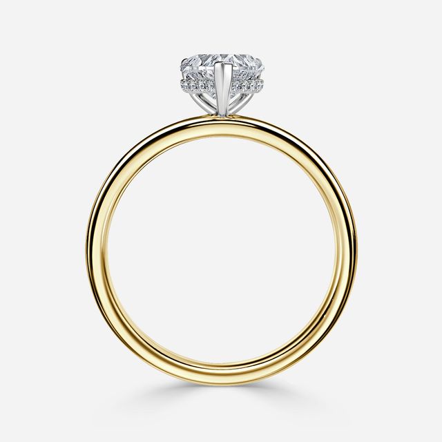 Kate Two Tone Yellow Gold Engagement Ring