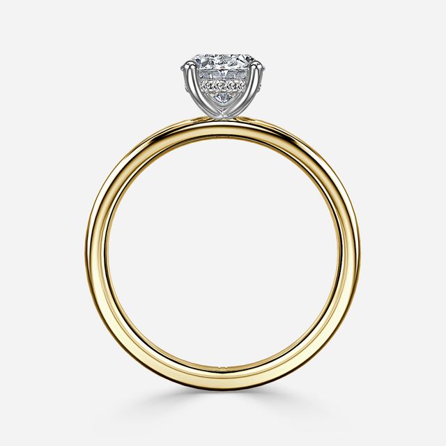 Kate Two Tone Yellow Gold Engagement Ring