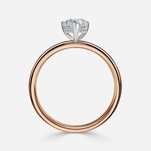 Kate Two Tone Rose Gold Gold Engagement Ring