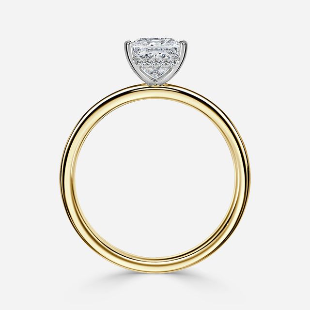Kate Two Tone Yellow Gold Engagement Ring