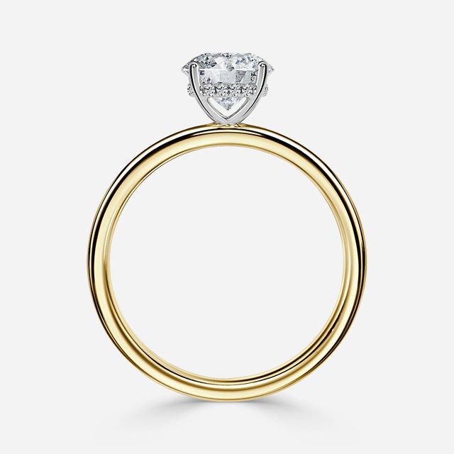 Kate Two Tone Yellow Gold Engagement Ring