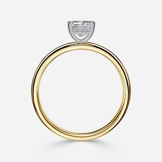 Kate Two Tone Yellow Gold Engagement Ring