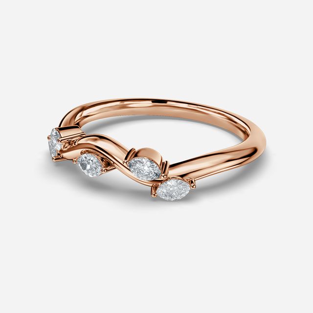 Night Jasmine Rose Gold Wedding Ring