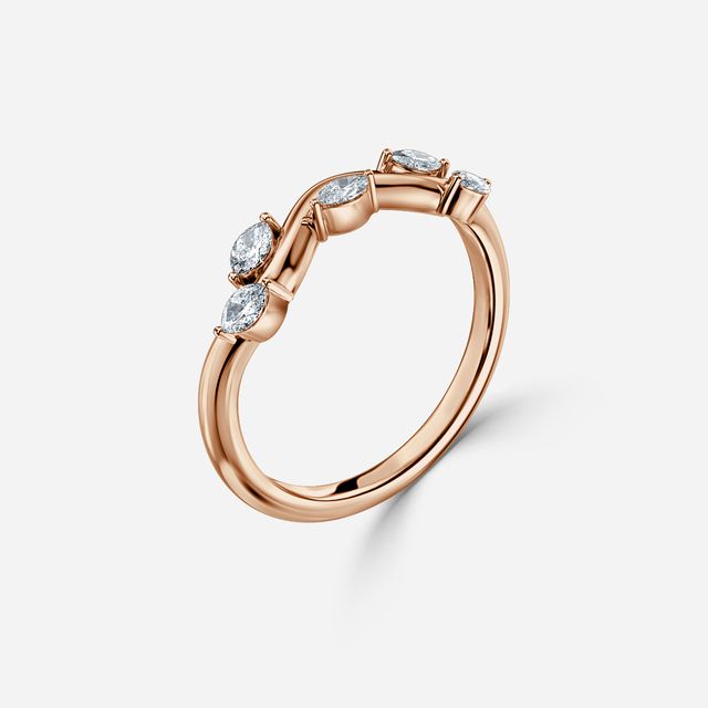 Night Jasmine Rose Gold Wedding Ring