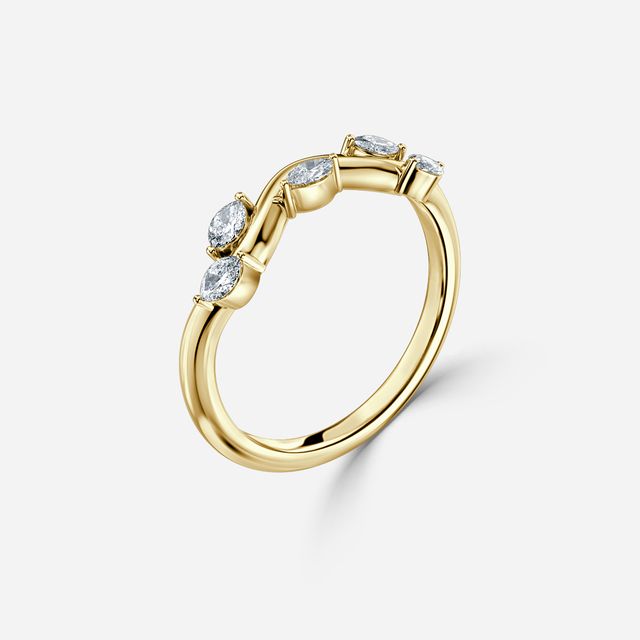 Night Jasmine Yellow Gold Wedding Ring