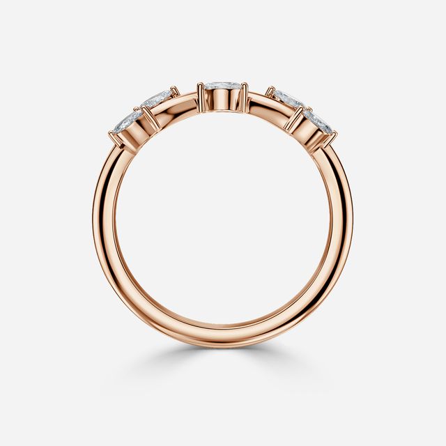 Night Jasmine Rose Gold Wedding Ring