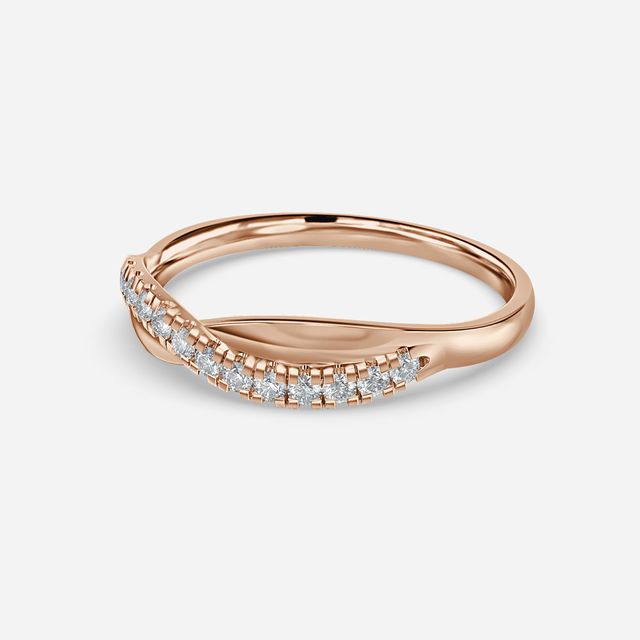 Twisted Rose Gold Wedding Ring