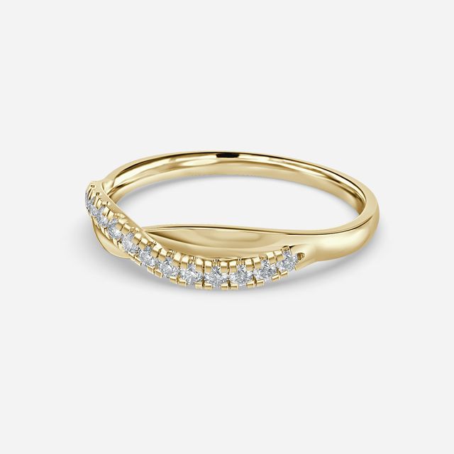 Twisted Yellow Gold Wedding Ring