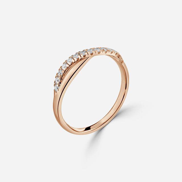 Twisted Rose Gold Wedding Ring