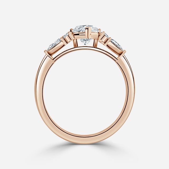 Nanami Rose Gold Trilogy Engagment Ring