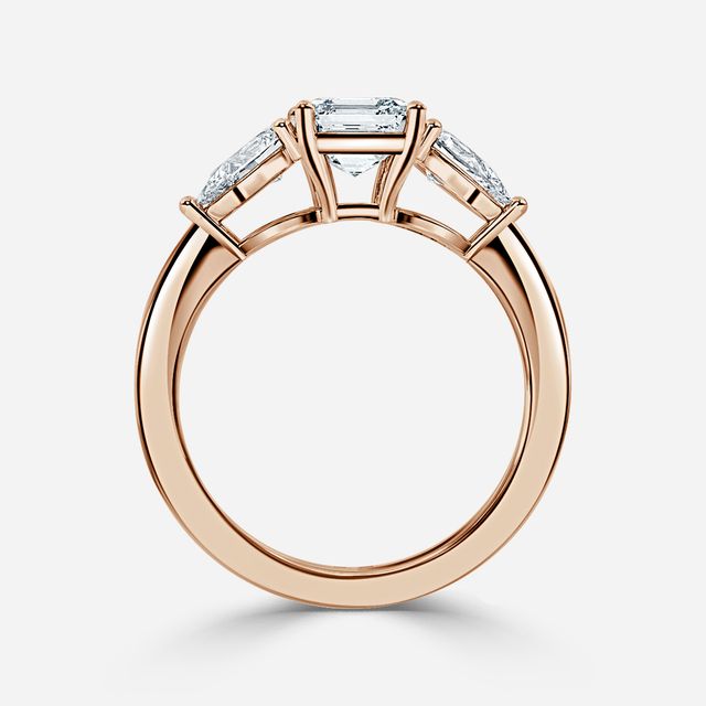 Nimi Rose Gold Trilogy Engagement Ring