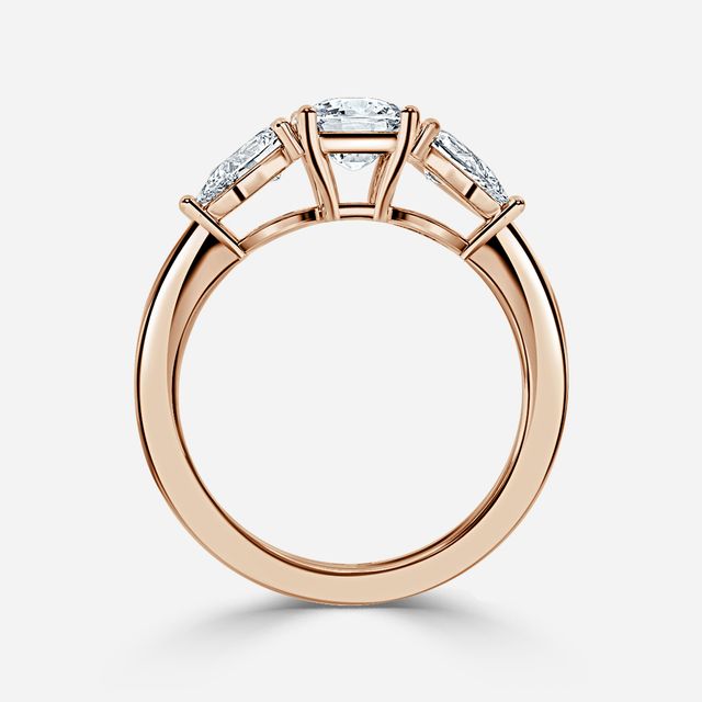 Nimi Rose Gold Trilogy Engagement Ring