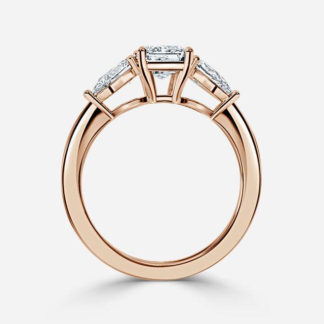 Nimi Rose Gold Trilogy Engagement Ring
