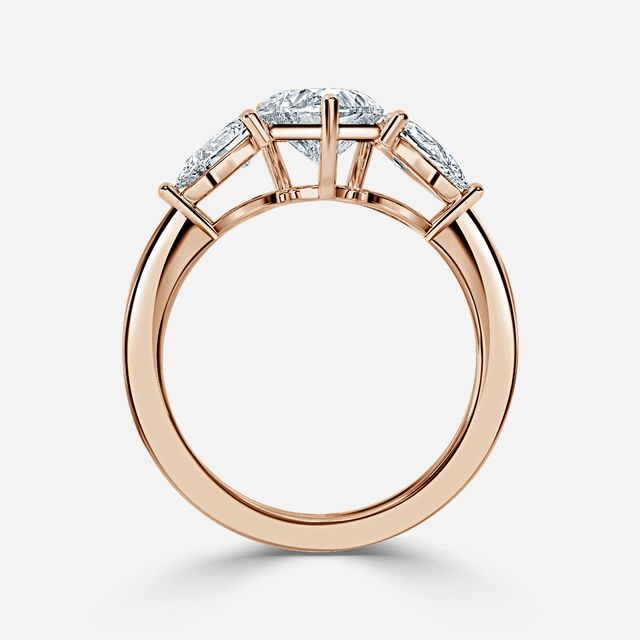 Nimi Rose Gold Trilogy Engagement Ring